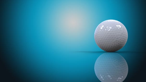 Animatie van roterende golfbal — Stockvideo