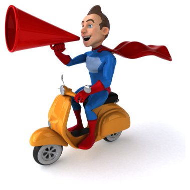 Sevimli gülümseyen süper kahraman