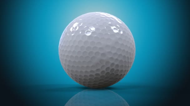 Animation of rotating golf ball. — Stock Video