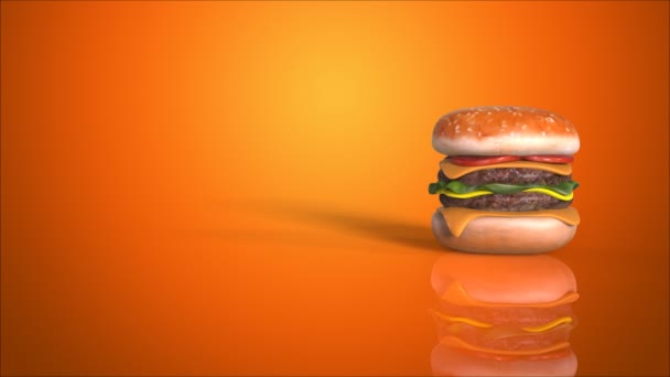 Savoureux humburger rotatif — Video