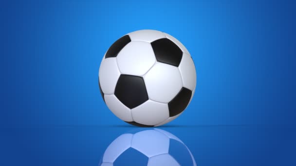 Computer generated soccer ball — Stock Video