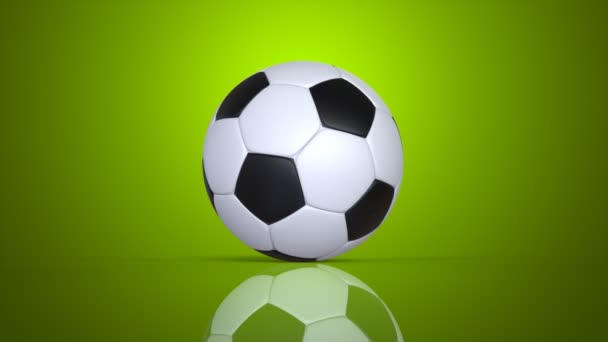 Computergenerierter Fußballball — Stockvideo