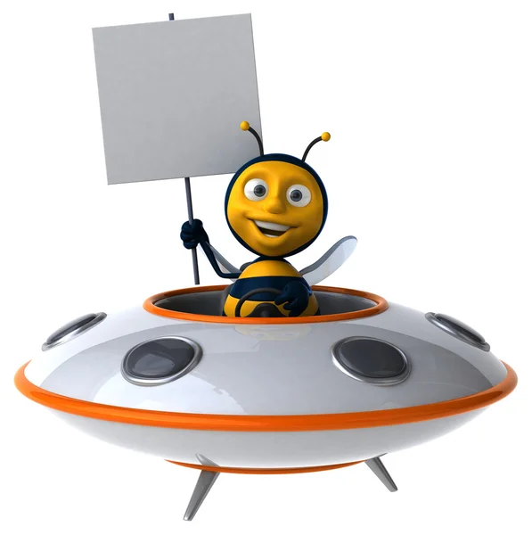 可爱的卡通蜜蜂 — 图库照片