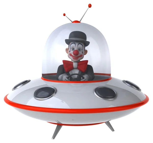 Szórakoztató bohóc-UFO — Stock Fotó