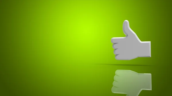 Thumb up sign reflect — Stock Photo, Image