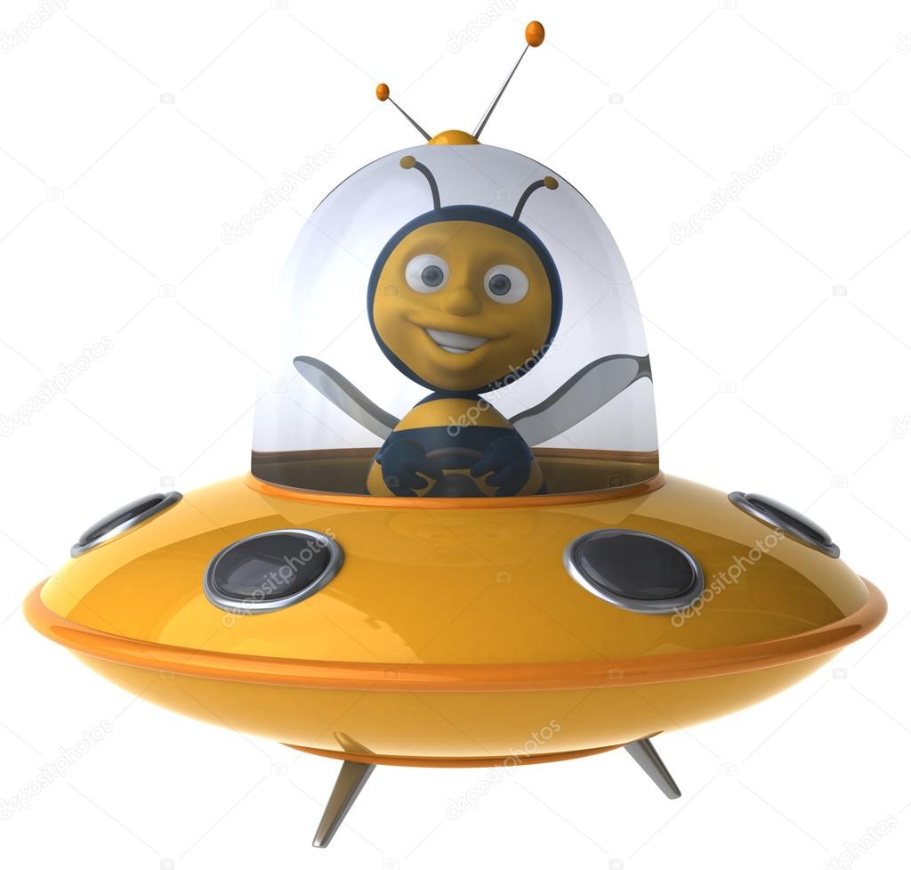 Funny cartoon bee