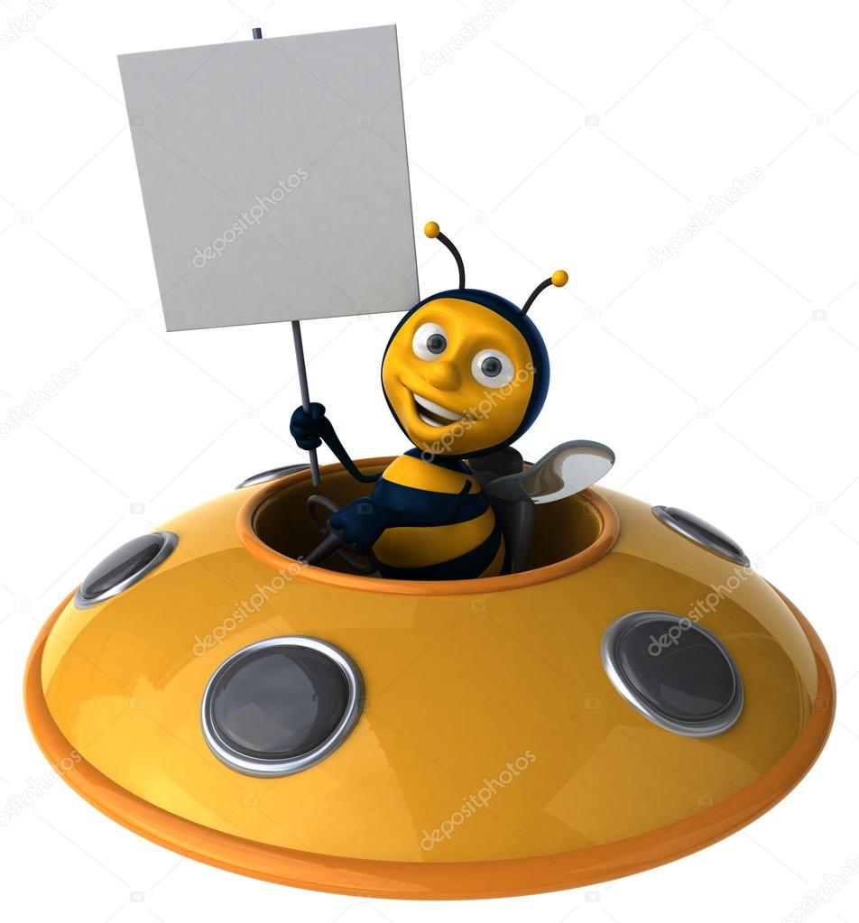 Funny cartoon bee