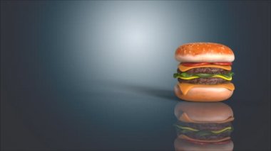 büyük ve lezzetli hamburger