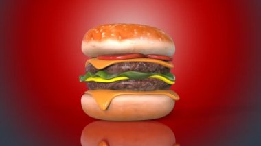 büyük ve lezzetli hamburger