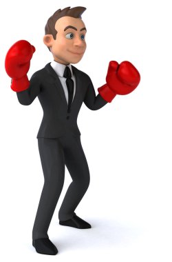 Eğlenceli karikatür işadamı