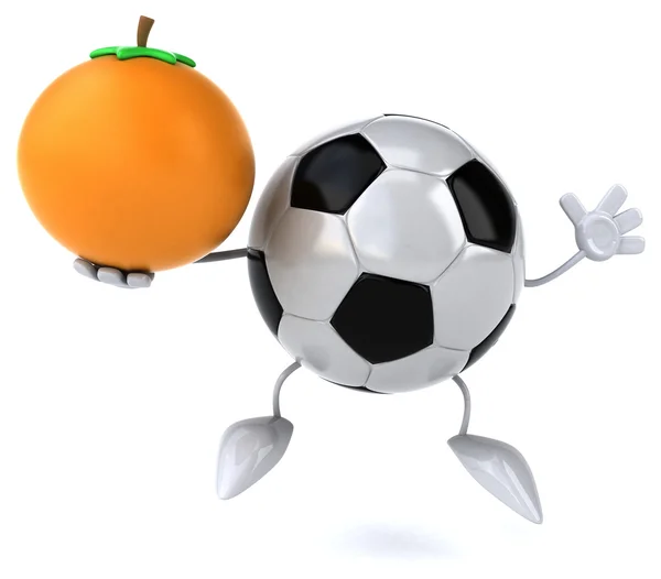 Bola de futebol engraçado — Fotografia de Stock