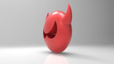 Kırmızı 3d virüs