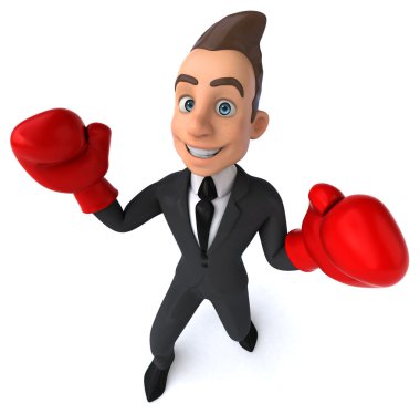 Eğlenceli karikatür işadamı