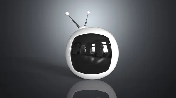 TV med antenn — Stockfoto