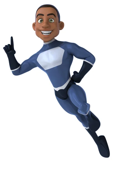 Black skin superhero — Stock Photo, Image