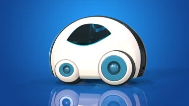 Beyaz elektrikli otomobil