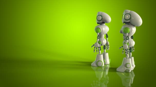 Dos robots modernos — Vídeos de Stock