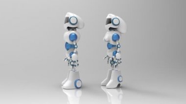 İki modern robotlar