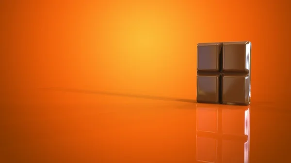 배경에 어두운 초콜렛의 조각 — 스톡 사진