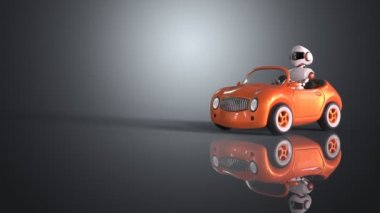 Turuncu araba robot