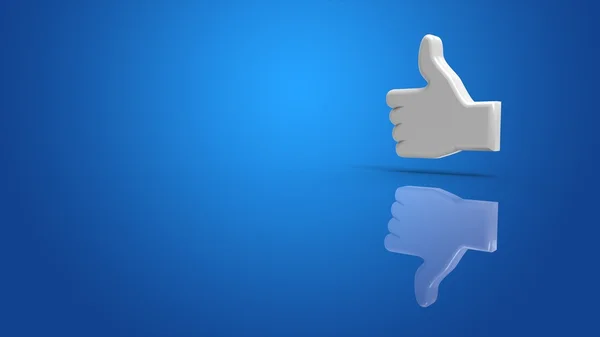 Thumb up cartoon hand sign — Stock Photo, Image