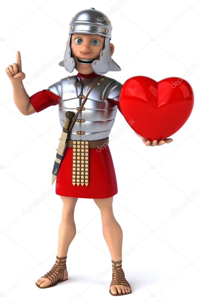 Roman soldier with heart