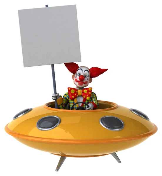 Uzay gemisi komik palyaço — Stok fotoğraf
