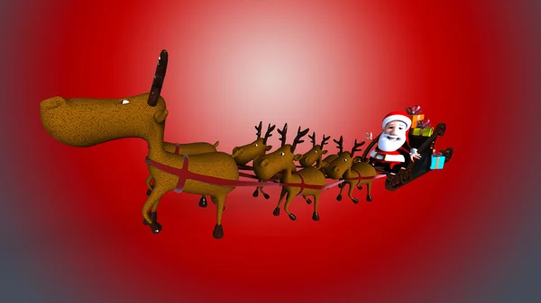Desenhos animados Papai Noel — Fotografia de Stock