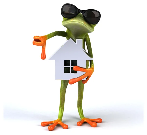 Funny cartoon frog — Stock Photo, Image