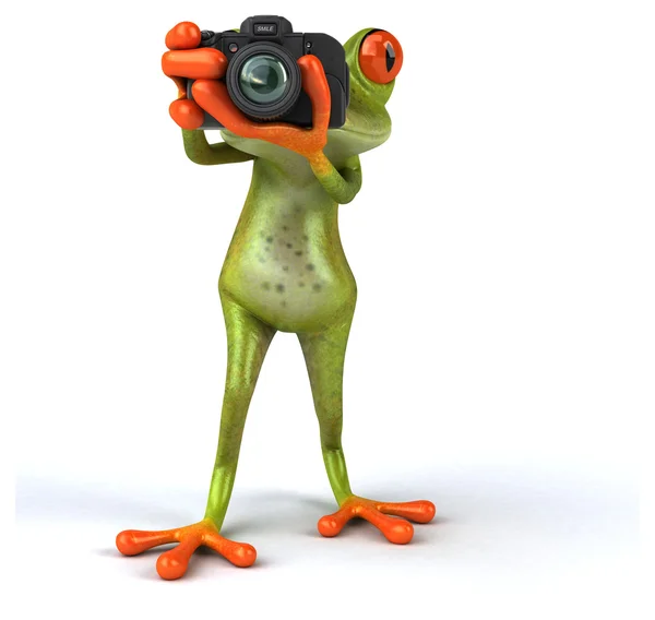 Śmieszne kreskówka żaba — Zdjęcie stockowe