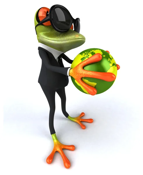 Funny cartoon frog — Stock Photo, Image