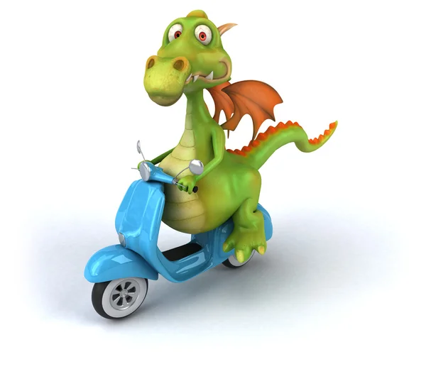 Leuke cartoon dragon — Stockfoto