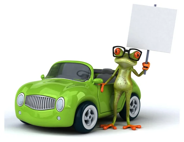 Funny cartoon frog — Stock Photo, Image