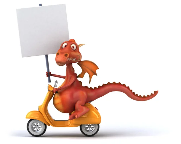 Divertente drago cartone animato — Foto Stock