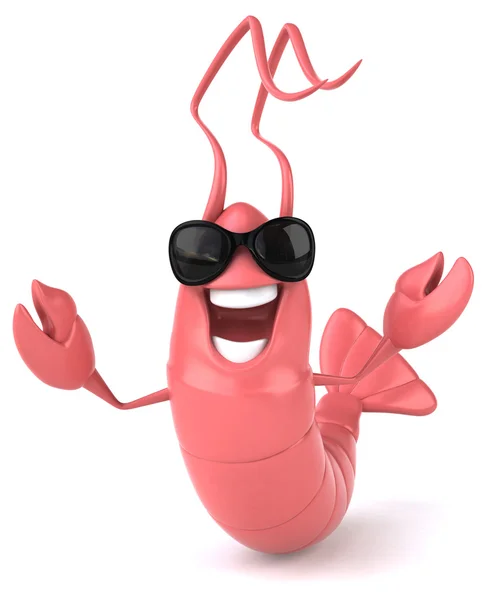 Zábavné kreslené krevety — Stock fotografie
