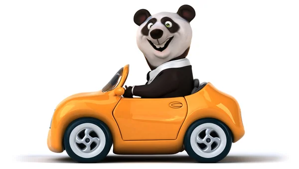 Divertido panda dos desenhos animados — Fotografia de Stock