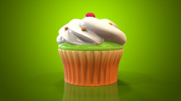 おいしい甘いカップケーキ — ストック動画