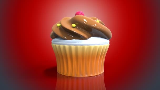 Dolce cupcake saporito — Video Stock