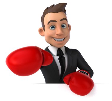 Eğlenceli karikatür işadamı