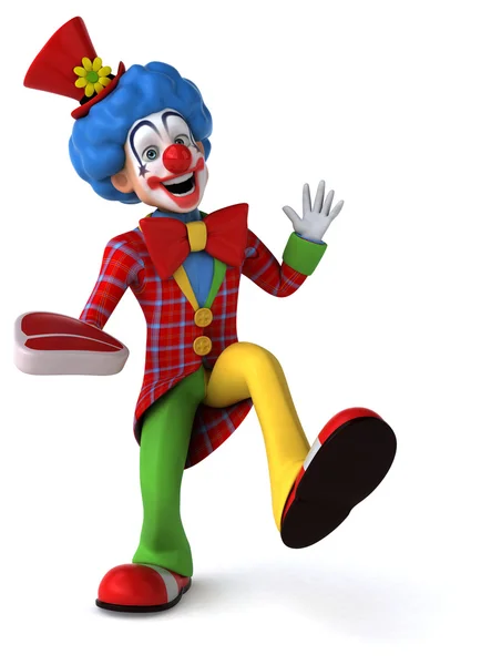 Divertente clown cartone animato — Foto Stock