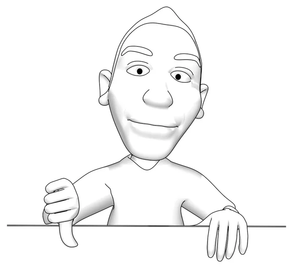 Cartoon voetballer — Stockfoto