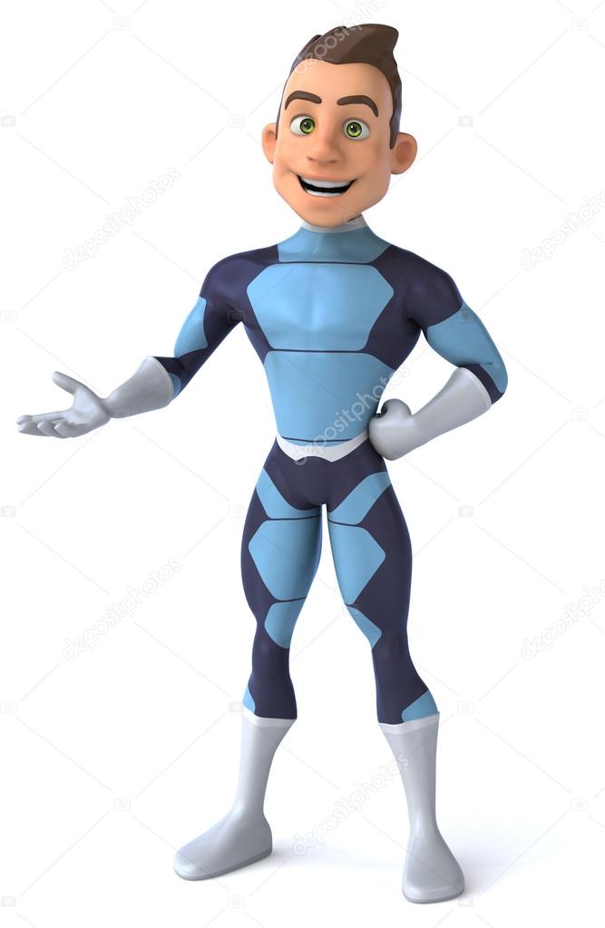 Fun cartoon superhero