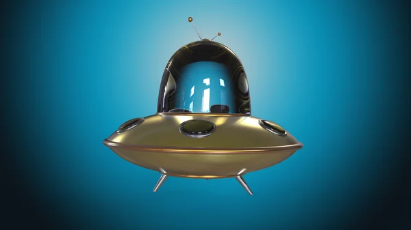 Nave espacial alienígena, objeto volador no identificado — Foto de Stock