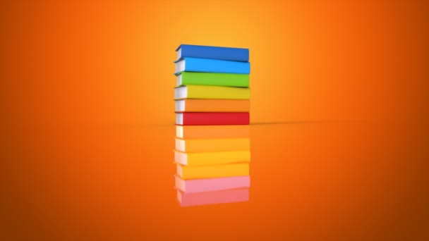 Libros en concepto educativo — Vídeo de stock