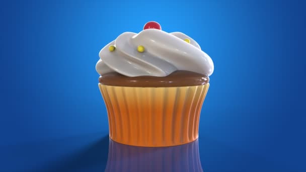 Leckere süße Cupcake — Stockvideo