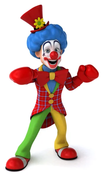 Divertente clown cartone animato — Foto Stock