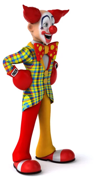 Divertente clown cartone animato — Foto Stock