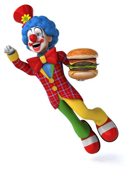 Roliga tecknade clown — Stockfoto