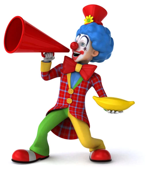 Divertente clown cartone animato — Foto Stock