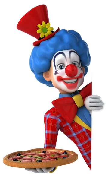 Divertente clown cartone animato — Foto Stock